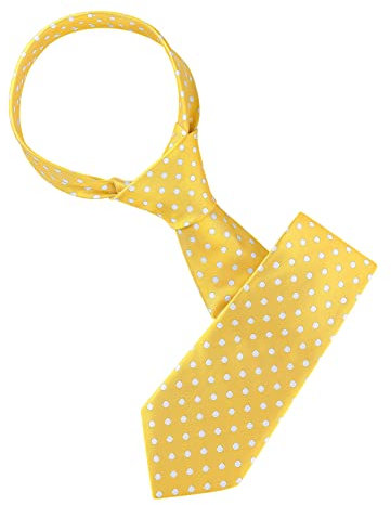 Allegra K Herren Klassische Formelle Polka Dots Self Tie Krawatte Gelb 145 cm