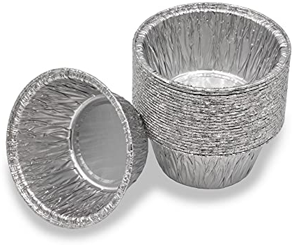 Mamatura Lot de 25 barquettes rondes en aluminium pour barbecue | Compatible avec de nombreux modèles de barbecue courants avec bacs de récupération ronds | Char-Broil Landmann Disposal Drip Pans