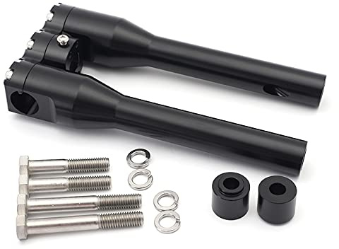 Tarazon - Riser per manubrio di 2,54 cm (1”), 25,4 cm (10”) o 28 cm (11”), Club Style per Harley Davidson Dyna, Street Bob, Softail e Sportster