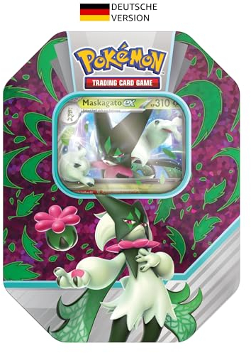 Pokémon-Sammelkartenspiel: Tin-Box Paldea-Partner: Maskagato-ex (1 holografische Promokarte & 4 Boosterpacks)