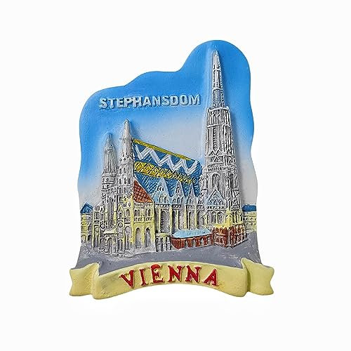 3D Stephansdom Wien Österreich Kühlschrankmagnet Reise Souvenir Kühlschrank Dekoration Magnetaufkleber Handbemalt Handwerk