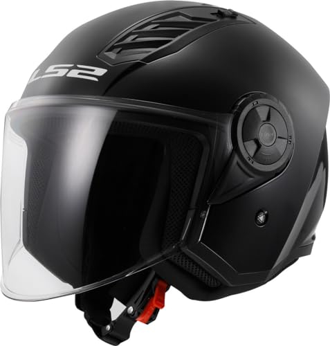 LS2, Casque Moto Jet AIRFLOW II Noir Verni, XXL