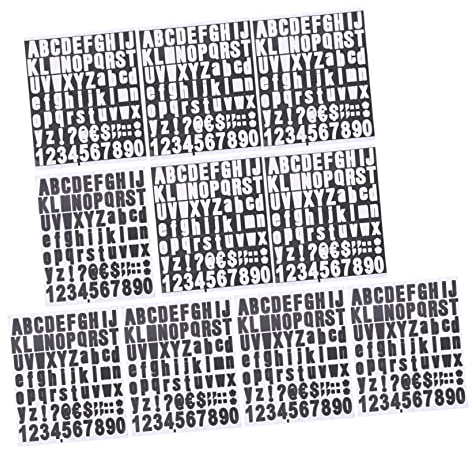 Veemoon 10 Blätter Buchstabenaufkleber Pvc Selbstklebend Metall Kunsthandwerk