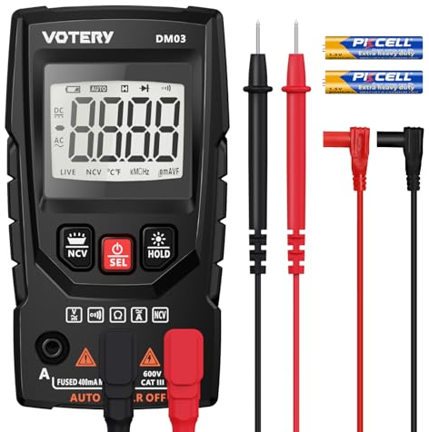 Multimetro digitale Voltmetro 4000 Conteggio Tester batteria Tester di tensione Tester di continuità Ohm Volt Amperometro Tensione AC/DC Resistenza corrente