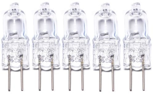 WYLIELAMSH 10 Stück Halogenlampe 12V G4 Hellblau Plattiert Leuchtend Weiß/Warmweiß transparente Glühbirne Kristalllampe Kronleuchter Glühbirne G4 12V,10W