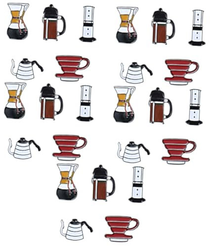 DEARMAMY 25stücke Teiliges Cartoon Kaffee Tasse Brooches Lustige Anstecknadel Für Rucksäcke Kleidung Und Hüte Aesthetic Designs Für Schüler Und Modebewusste