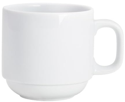 KAHLA System Plus Kaffeebecher 0,28 l stapelbar | weiße Kaffeetasse aus Porzellan
