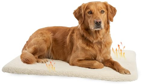 SIMPLY 4 PETS Self Heating Cat Bed (90 x 64 CM) – Heating Pad for Cats & Dogs | Self Heating Pet Pad with Non Slip Base, Super Warm, Comfy & Washable Cover | Ideal for Beds, Floors & Cages
