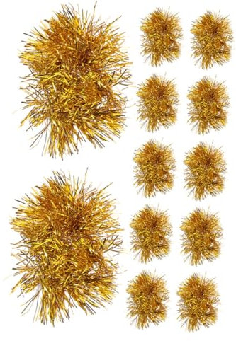 WOONEKY 12stücke Cheerleader Pom Poms Glänzender Metallfolie Für Sportevents Tanzaufführungen Und Partys Für Erwachsene Funktelndes Cheer Zubehör