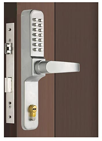 serrure intelligente, Serrure de porte à Code numérique avec mot de passe, Code mécanique, étanche, utilisation extérieure, serrure à mortaise for portes d'entrée avec capteur réactif, maison intellig