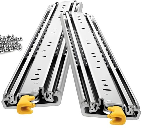 Generisch Schwerlastauszug Mit Schloss Schubladenschienen Vollauszug Schubladenauszug Schienen Für Schubladen Rollenauszug Schwerlast Schubladenauszüge Tragkraft 220 Kg 1 Paar(800mm)