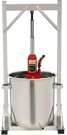 DXYOYONGOZ Pressoir à Vin, Pressoir à Fruits Manuel, Pressoir à Fruits et à vin, Presse hydraulique en Acier Inoxydable, Presse Manuelle for la Maison