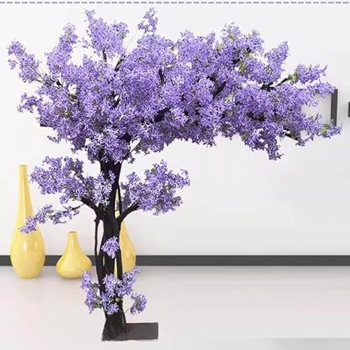 Sohodoo Künstliche Kirschbäume, Champagner-Kirschblütenbaum, lila Bogen, künstliche Blüte, for drinnen und draußen, for Zuhause, Büro, Party(3mx2.5m)