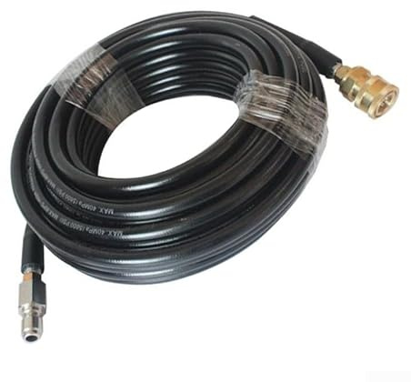 Tuyau de rechange haute pression pour nettoyeur haute pression avec tête mâle 1/4 + tête femelle sous tension, pour voiture, terrasse, allée (10 m)
