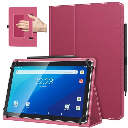 TiMOVO Universal Hülle für 10,1 Zoll Android Tablet, Magenta