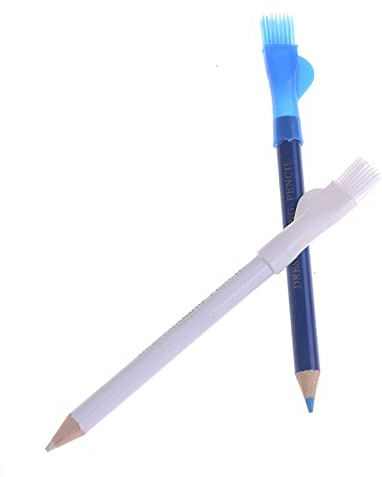 SHUOCONG 2Pcs/lot Dressmaker Tailor's Chalk Garment Fabric Craft Sewing Pencils With brush Temporary Marking Accessories