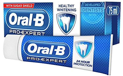 Oral-B Pro-Expert Toothpaste, Healthy Teeth Whitening, 75 ml, Protection & Strengthen with Sugar Shield, Fresh Mint