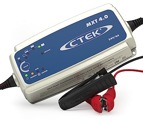 CTEK MXT 4.0 Batterieladegerät 24V, 8-Stufiges Ladegerät Für Kleinere 24V-Batterien In Nutzfahrzeugen, Rollstühlen, Pistenmaschinen Und Industriereinigern, Rekonditionierung Und AGM-Modus