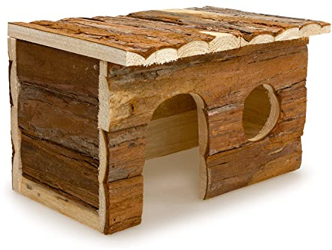 Arquivet Casa para roedores de Madera Mediana para roedores - Casa de Juego para Hamsters, Ratas, Ardillas - Casita de Madera para roedores pequeños - 28 x 18 x 16 cm