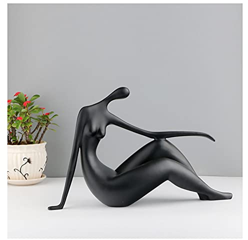 Uziqueif Statua di Donna, Scultura Donna Statua Yoga Statuetta Decorative Resina Soprammobili Regali, Soprammobile Decorativo per casa e Ufficio, 38cm
