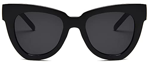 Dollger Sonnenbrille Damen Herren Retro Katzenaugen Übergroße Runde Sunglasses Vintage Cateye Sonnenbrille UV-Schutz Gläser Sun Glasses for Ladies