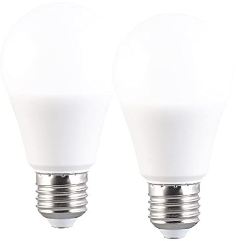 Luminea LED Leuchtmittel: 2er-Set LED-Lampe E27 9W (ers. 75W) 3-stufig dimmbar 830lm tageslicht (Glüh-Birnen, Birnen mit Dimmfunktionen, Funkschalter)