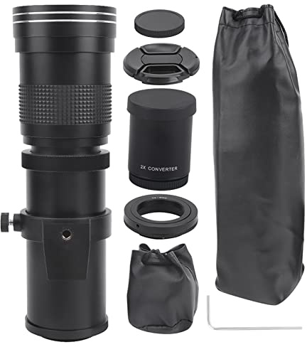 LANTRO JS Téléobjectif pour appareil photo EF S, super zoom, mise au point manuelle, revêtement multicouche