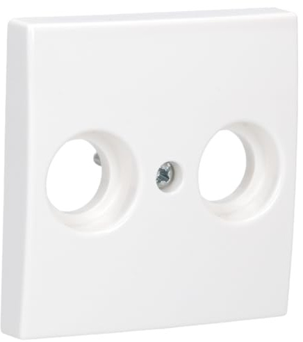Busch-Jaeger 2531-914 Zentralscheibe Abdeckung Antennensteckdose 2-fach (Thermoplast) Balance SI Alpinweiß