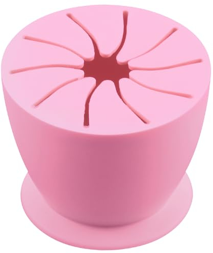 Vanyibro Collecteur de déchets de désherbage avec ventouses en silicone, garde votre espace de travail propre et bien rangé (rose)