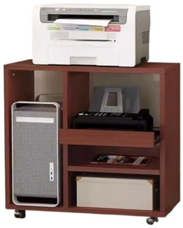 Soporte para Impresora Mesa para Impresora Estante Para Impresora, Estante De Almacenamiento Extraíble, Caja De CPU Para Ordenador, Estante De Almacenamiento, Gabinete Lateral De Oficina, Carrito Para
