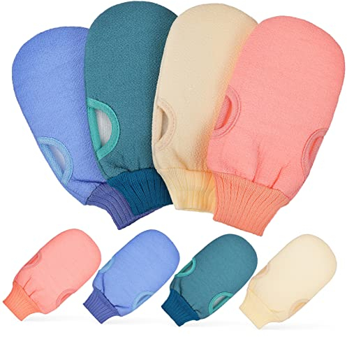VINTORKY 8stücke Teiliges Duschhandschuh Peeling Mit Elastischen Bündchen Wiederverwendbaren Komfortablen Schmerzfreien Peeling-handschuhen Für Frauen Und Männer Geeignet Für Arme Beine Rüc