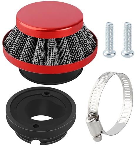 QAZAKY 42mm 43mm 44mm Air Filter Cleaner for 33cc 43cc 47cc 49cc 52cc Motovox MVS10 SYX Moto 50cc Dirt Bike Minimoto Motorcycle ATV Quad Scooter Go Kart Moped Dirt Mini Pocket Kids Super Bike Chopper
