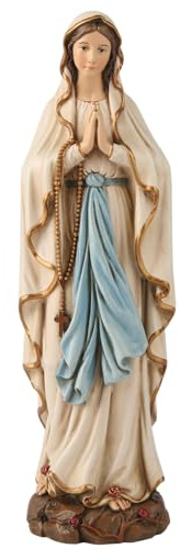 Buildclassic Statue catholique Notre-Dame de Lourdes en Colombie-Britannique, Figurine de mère de la Vierge Marie, décoration d'intérieur inspirante, Cadeau Religieux, 15,2 cm de Haut, Sculpture