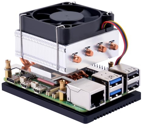GeeekPi Low-Profile Plus CPU Kühler för Raspberry Pi 5, Aluminium Active Cooler med Kühllüfter (Pi 5 4GB/8GB Finns Inte i Lagerutrymmet)