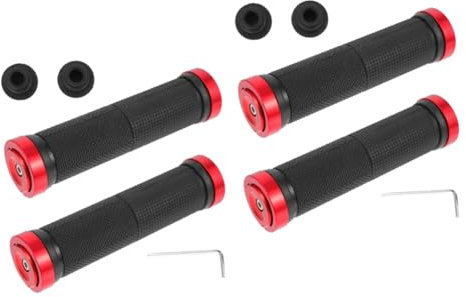 Kisangel 2 Sätze Fahrradgriff Kindergriffe Mtb Griffe Lenkergriffe Für Fahrräder Fahrradtrainer Griff Kinderfahrräder Mtb-lenker Rutschfeste Griffe Aluminiumlegierung Suite Abs Rot