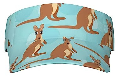 Lustiger Cartoon-Avocado-Sonnenschutz für Erwachsene, offener Hut, Sommer, verstellbarer Sonnenschutz, Outdoor-Sport, Sonnenschutz, Hut, Lustig für Känguru-Zoo, Einheitsgr��e