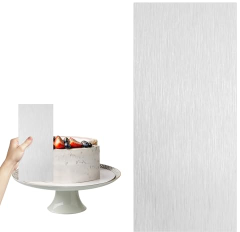 TNSLAND Espatula Reposteria Rascador de Metal de Acero Inoxidable para Tartas Raspador de Pastel de Crema Raspador Más Suave Frost Form Raspador de Glaseado para Decoración de Pasteles Pasteleria