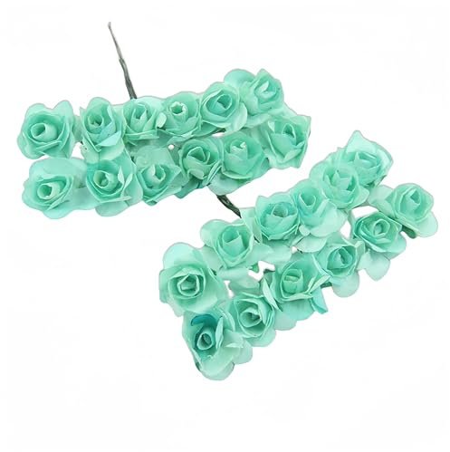 144 mini rose carta bomboniera confezione scatola fiore artificiale fai da te (Tiffany)