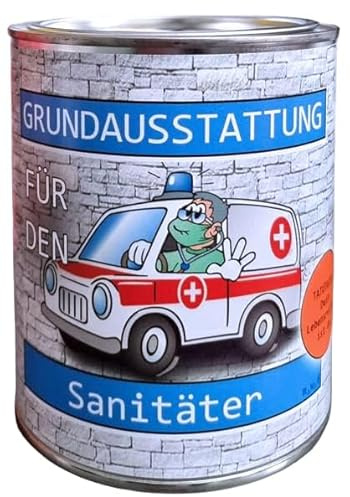 Grundausstattung für den Sanitäter Geschenk aus der Dose, Scherzartikel, Lustige Geschenkidee, Party-Brüller, Spaßgeschenk, Geburtstagsgeschenk