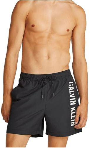 Calvin Klein Uomo Pantaloncino da Bagno Medium Drawstring con Coulisse, Nero (Pvh Black), 5XL