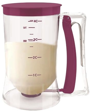 Dough Dispenser Tool - Cake Cupcake Dough Separator with Easy Pour Spout | Precision Dough Dispenser with Measuring Label for Waffles, Pancakes, Muffins