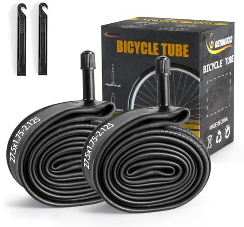 2er-Pack 27.5 Zoll Fahrradschlauch AV32mm Schrader Ventil kompatibel Reifenschlauch 27.5 x 1.75/1.9/1.95/2.0/2.1/2.125, 27.5 Zoll Schlauch für Elektro/Mountain/Fahrrad