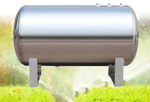 Stainless Steel Water Pressure Tank for Well/Tap Water, 26 42 52 66 79 132 185 Gallon Horizontal Well Pressure Tank, Base Removable Well Tank with Mounting Kit，bladder tank for well pump(160L/42.2Gal)