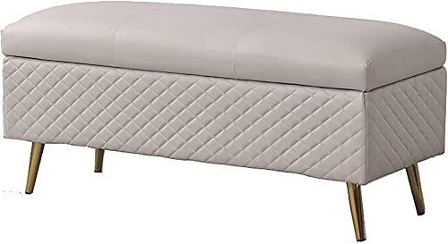 Ottoman-Bank aus Samt, für Schlafzimmer, Wohnzimmer, Fußstütze, Hocker mit Schuhaufbewahrung, Bettbank, Chaiselongue, 80 x 40 x 45 cm, Grau