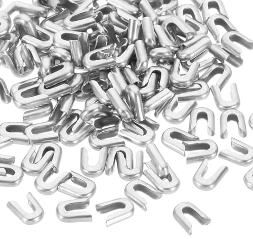 PATIKIL 150Pz 5mm 3/16 Pollici Larghezza Spirale Punte per Stecche per Cucito, Coperture Punte Stecche Corsetto Acciaio Inossidabile 304 per Abiti da Sposa, Tono Argento