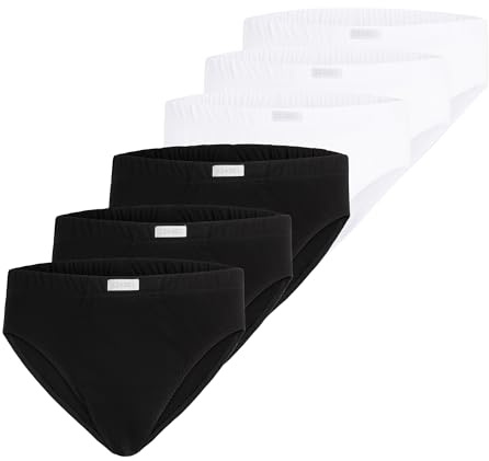 Liabel Slip Uomo in Cotone Elasticizzati (Pacco da 6 e da 12 Paia), Traspiranti, Ipoallergenico Cuciture Rinforzate Underwear – Mutande Intimo Confortevole Certificato Oeko-Tex (6 Pezzi Assortito, M)