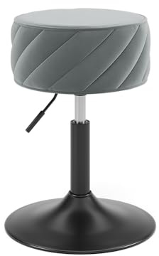 Vicco Hocker Cherio, Grau, 35 x 50.5 cm | geeignet als Sitzgelegenheit am Schminktisch oder Frisiertisch