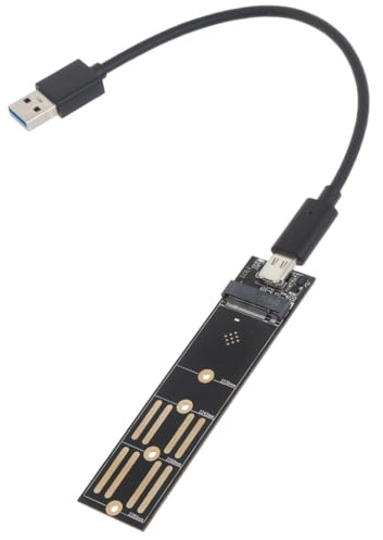 Scheda adattatore M.2 Sata NVME a USB 3.1 per disco rigido con cavo da tipo C a USB 3.0, supporta doppio protocollo fino a 10 Gbps