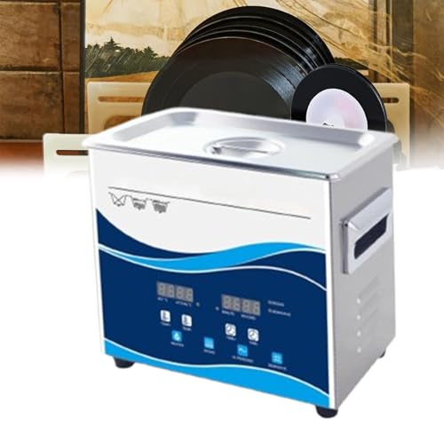 Record Cleaner Machine, Ultrasonic Cleaner 6.5L Ultrasonic Record Cleaner, Automatisk Roterande, Justerbar temperatur och Timing