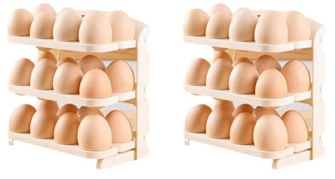 Osmond Egg Rack Folding Egg Box Refrigerator Side Door Storage Rack Kitchen Egg Tray Multi-Layer Anti-Fall Egg Storage Rack